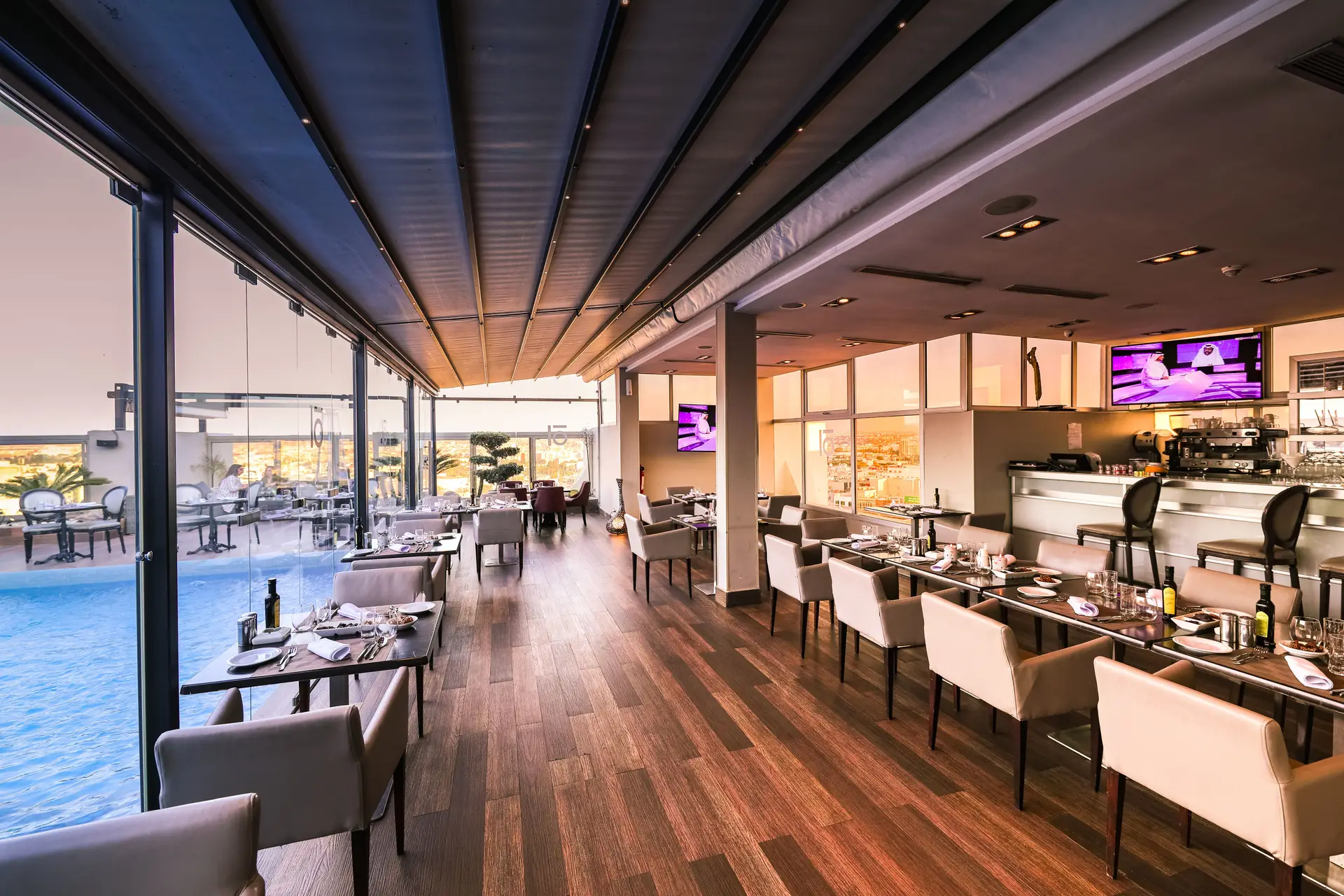 Výhled z restaurace
