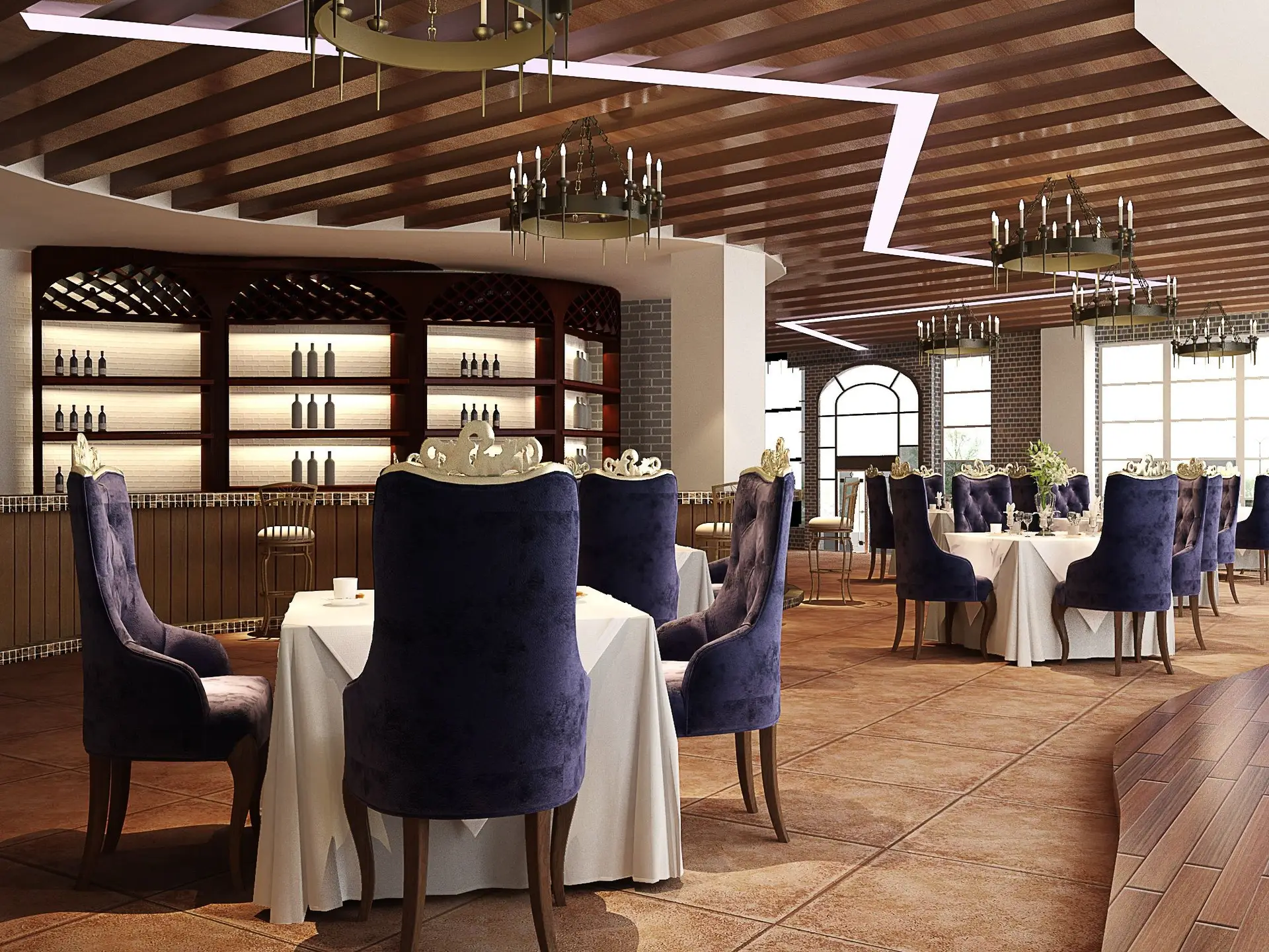 Interiér restaurace Kopperpeak